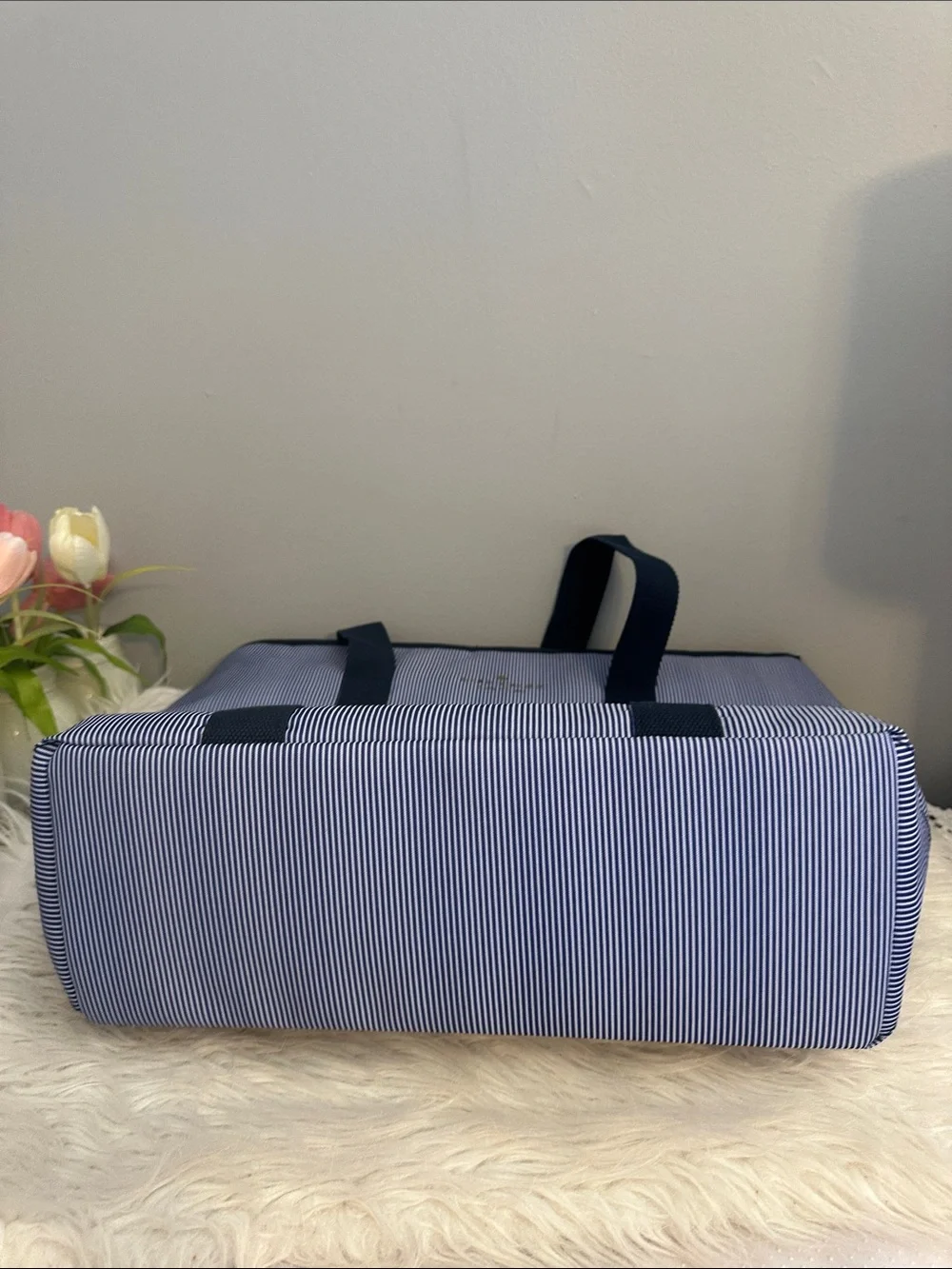 Nwt Kate spade blue stripe cooler tote bag